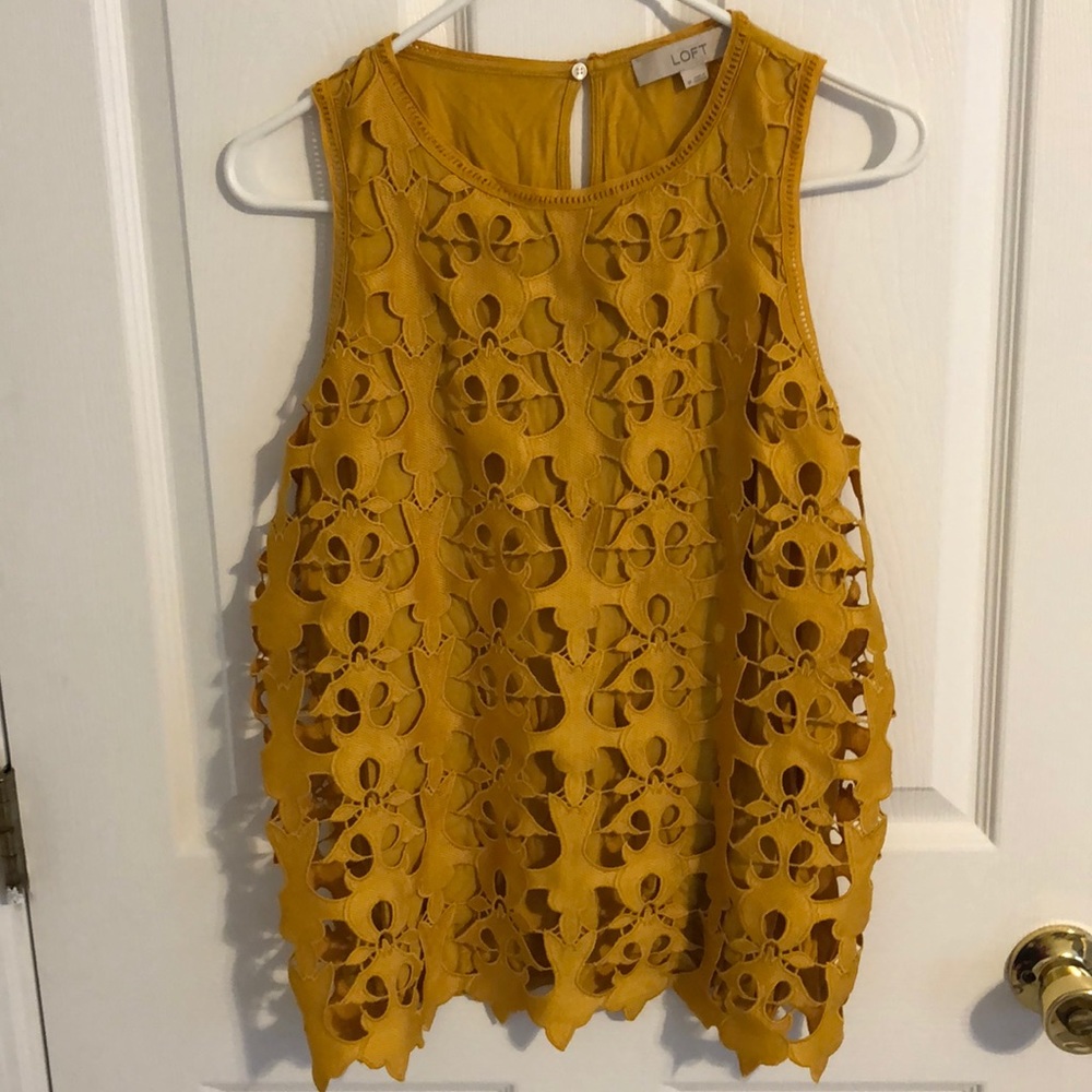 Loft Lace Overlay Top